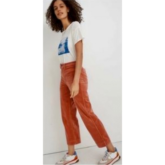 Madewell Corduroy Pants Womens Size 27 Slim Emmett Wide-Leg Cords - Picture 6 of 16